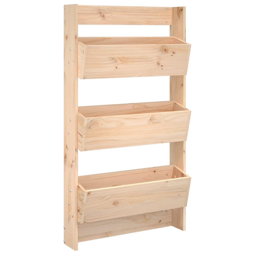vidaXL Blumentopf Wand-Pflanzkübel mit 3 Fächern günstig online kaufen