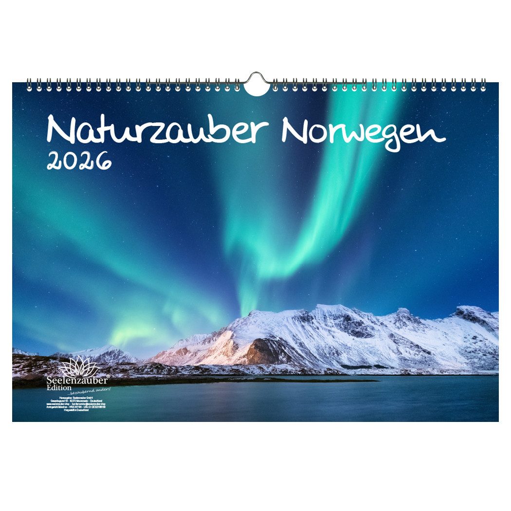 Seelenzauber Wandkalender Naturzauber Norwegen DIN A3 Kalender für 2026 Natur Reise Land Urlaub