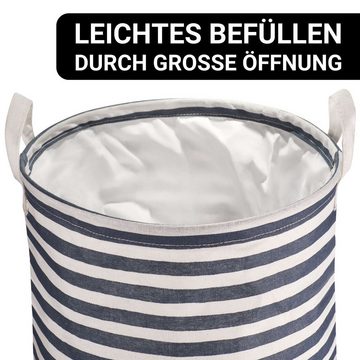 BRINKMANN & BERGER Wäschekorb Wäschekorb mit Sichtschutz - Faltbarer Wäschesammler wasserabweisend