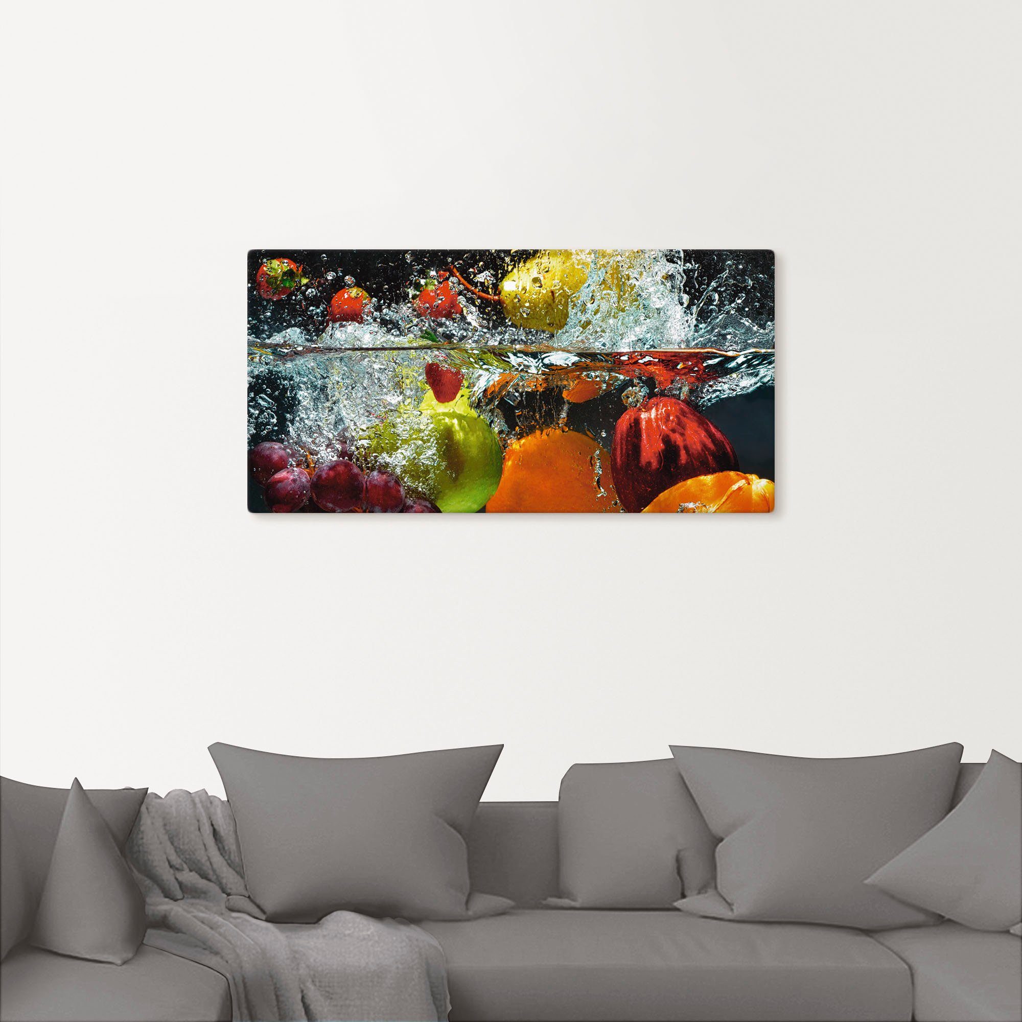Artland Wandbild Spritzendes Obst auf dem günstig online kaufen