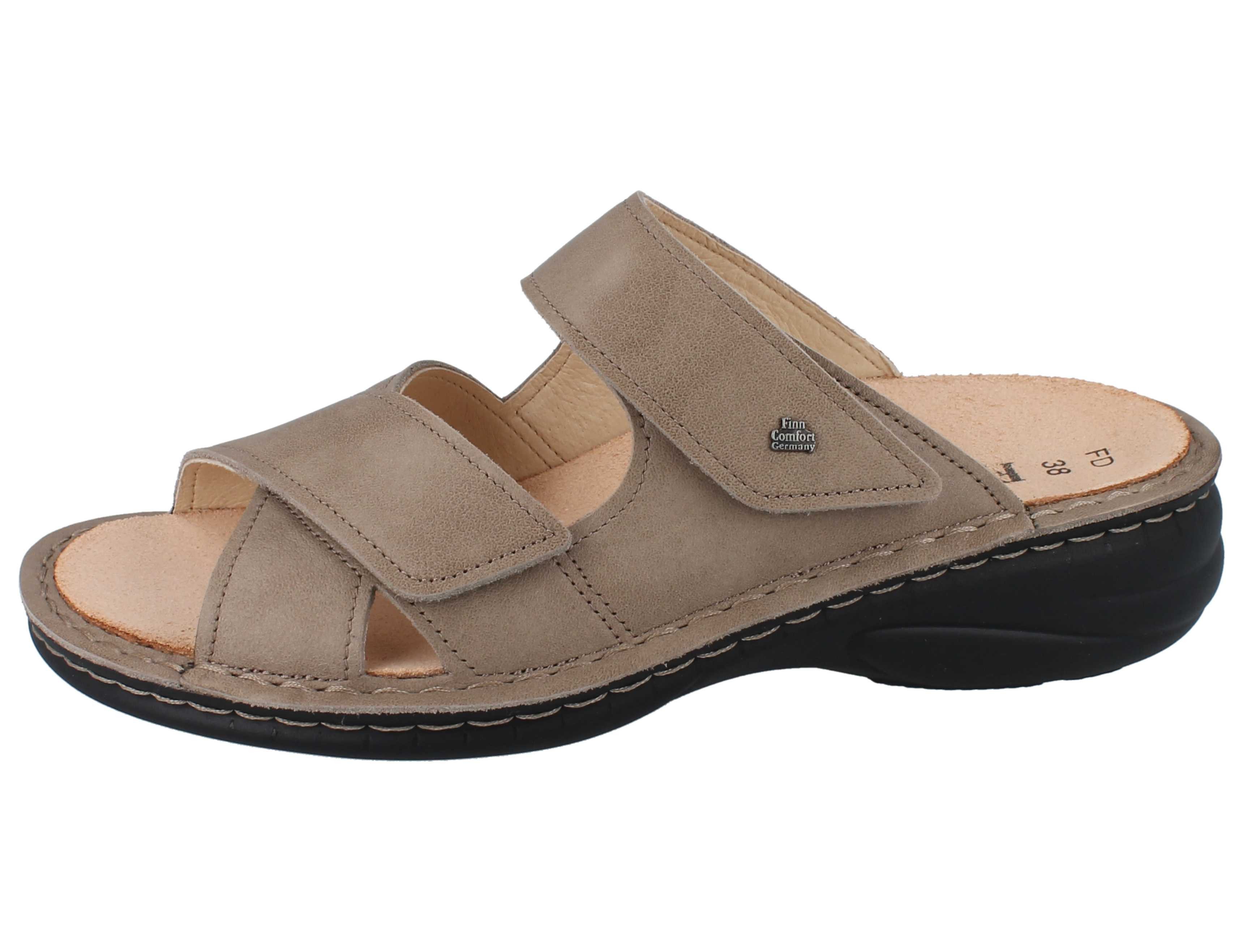 Finn Comfort FINN COMFORT Melrose Damen Pantoletten beige Glattleder - Größe: 38 Pantolette