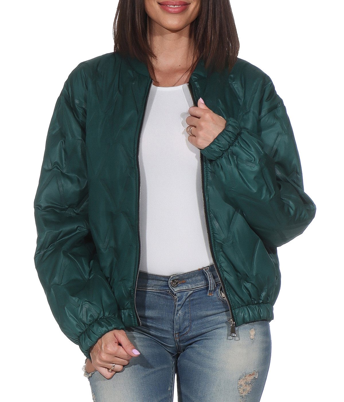simaranda Bomberjacke leichter Blouson Übergangsjacke kurz günstig online kaufen