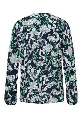 FRANK WALDER Klassische Bluse mit dekorativer Ausschnittblende