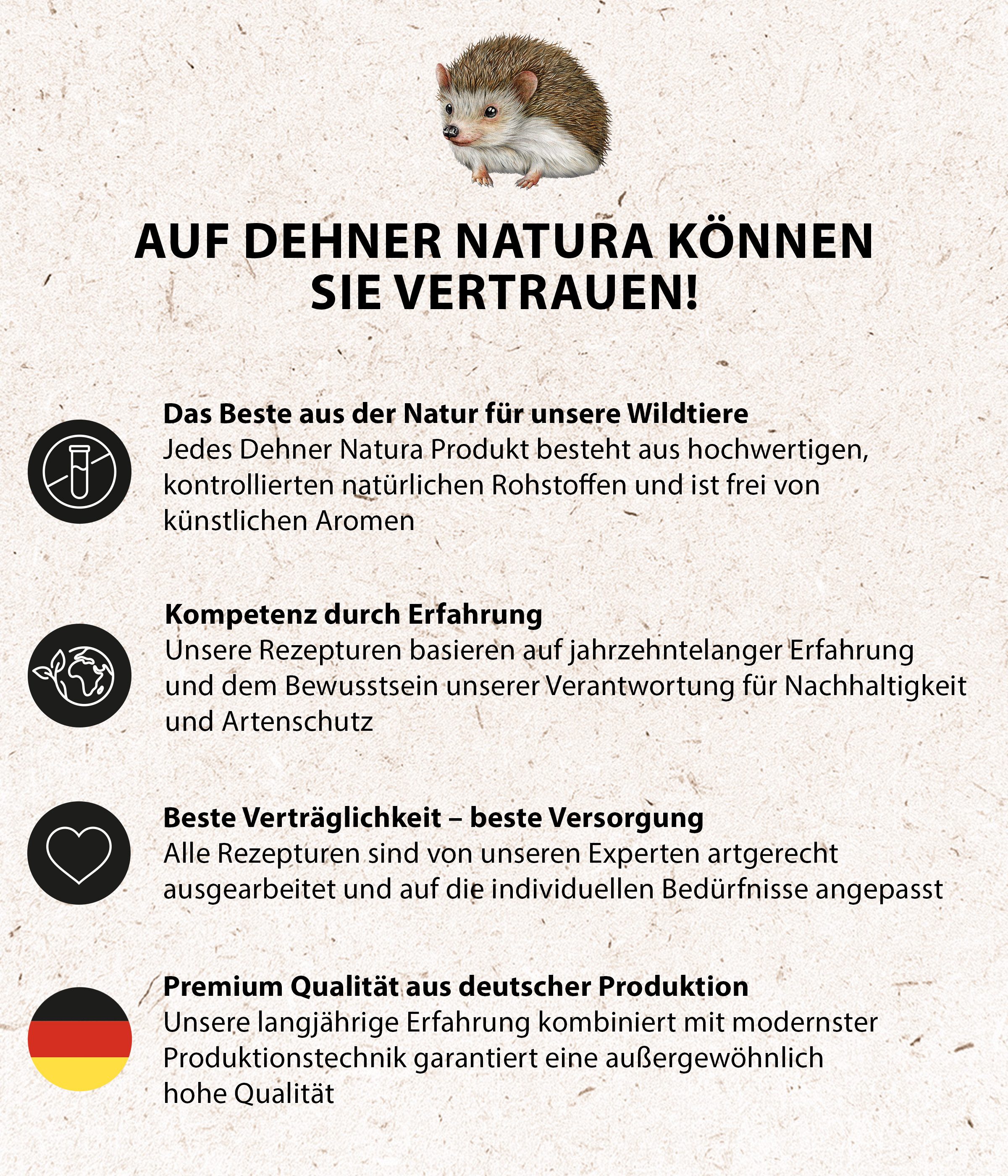 Dehner Natura Premium Igel-Spezial, Trockenfutter, 1.5 kg, Hauptfutter für: Igel, artgerechtes Alleinfutter