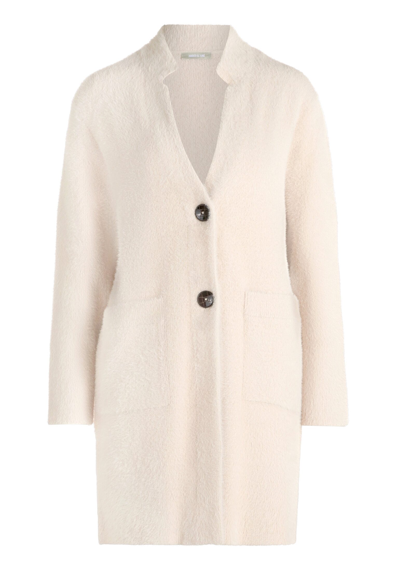 Amber & June Strickjacke Damen mit aufgesetzten Taschen (1-tlg)