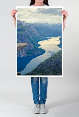 Sinus Art Poster Landschaftsfotografie 60x90cm Poster Beeindruckender Odda Fjord Norwegen