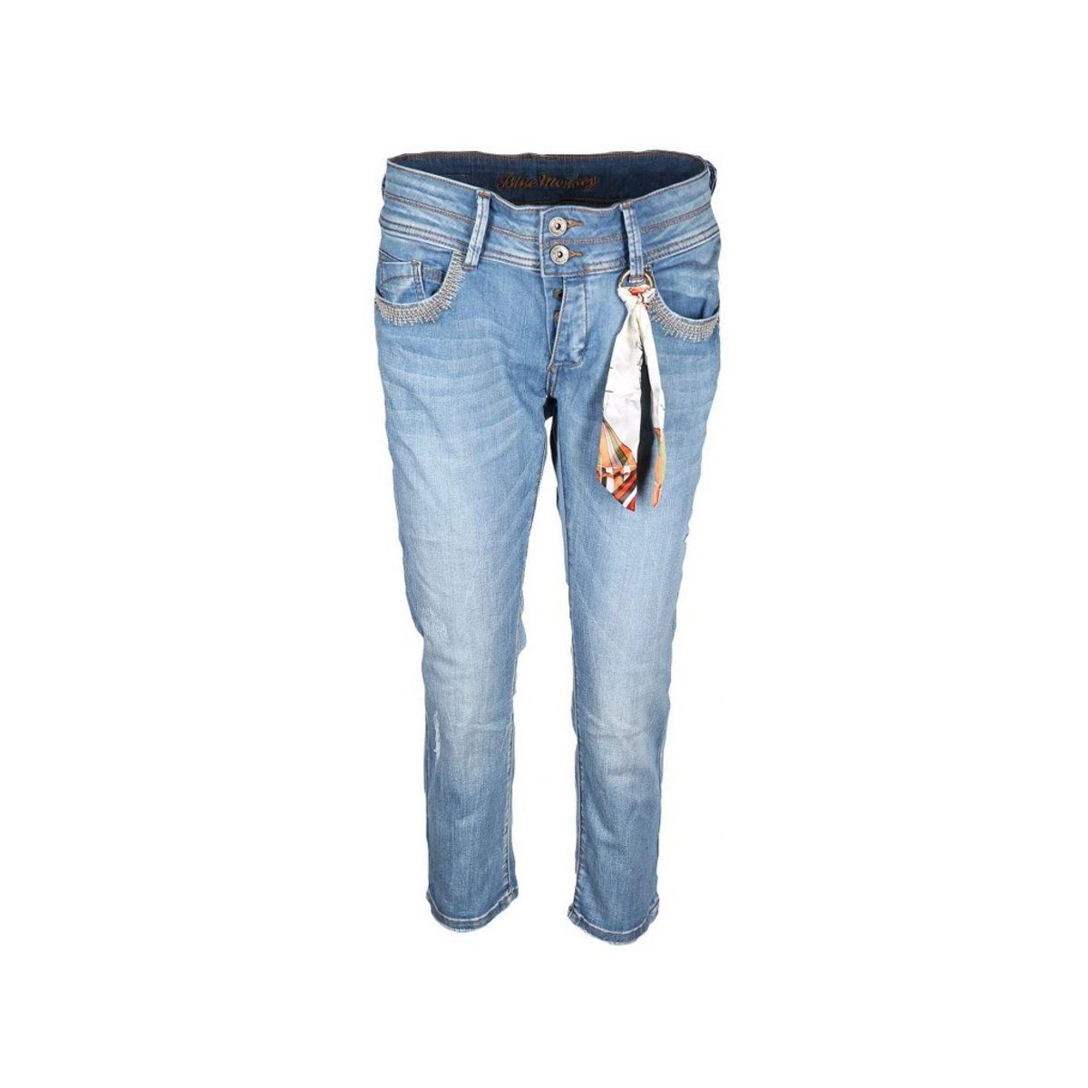 Blue Monkey 5-Pocket-Jeans uni (1-tlg)