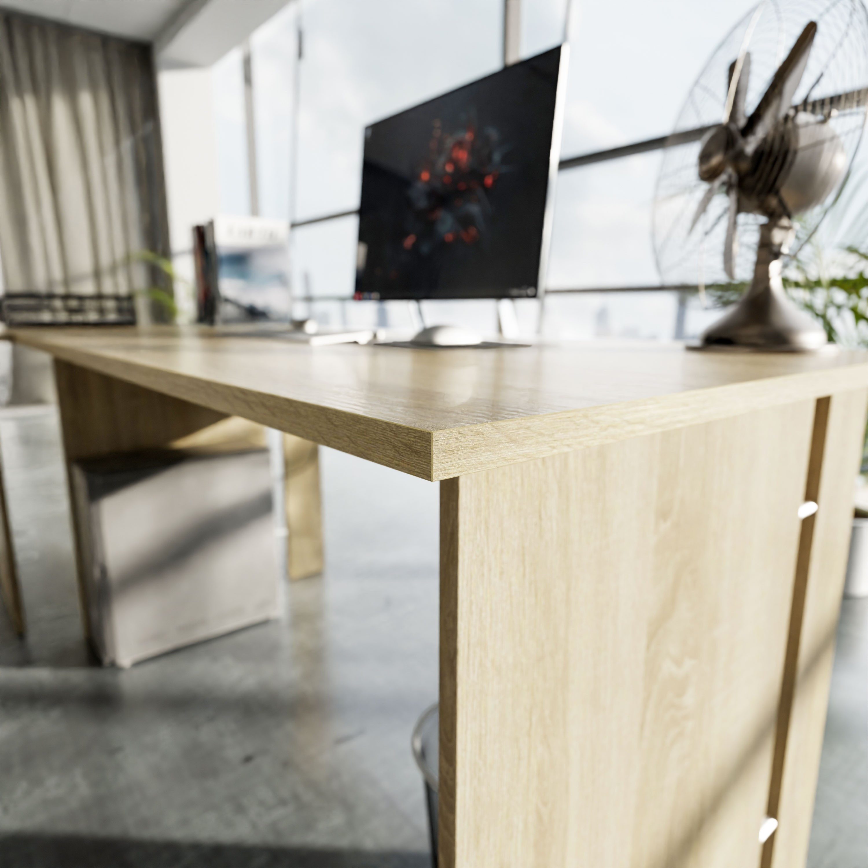 Lookway Schreibtisch Omera Eiche Sonoma 120 cm, Breite 120 cm