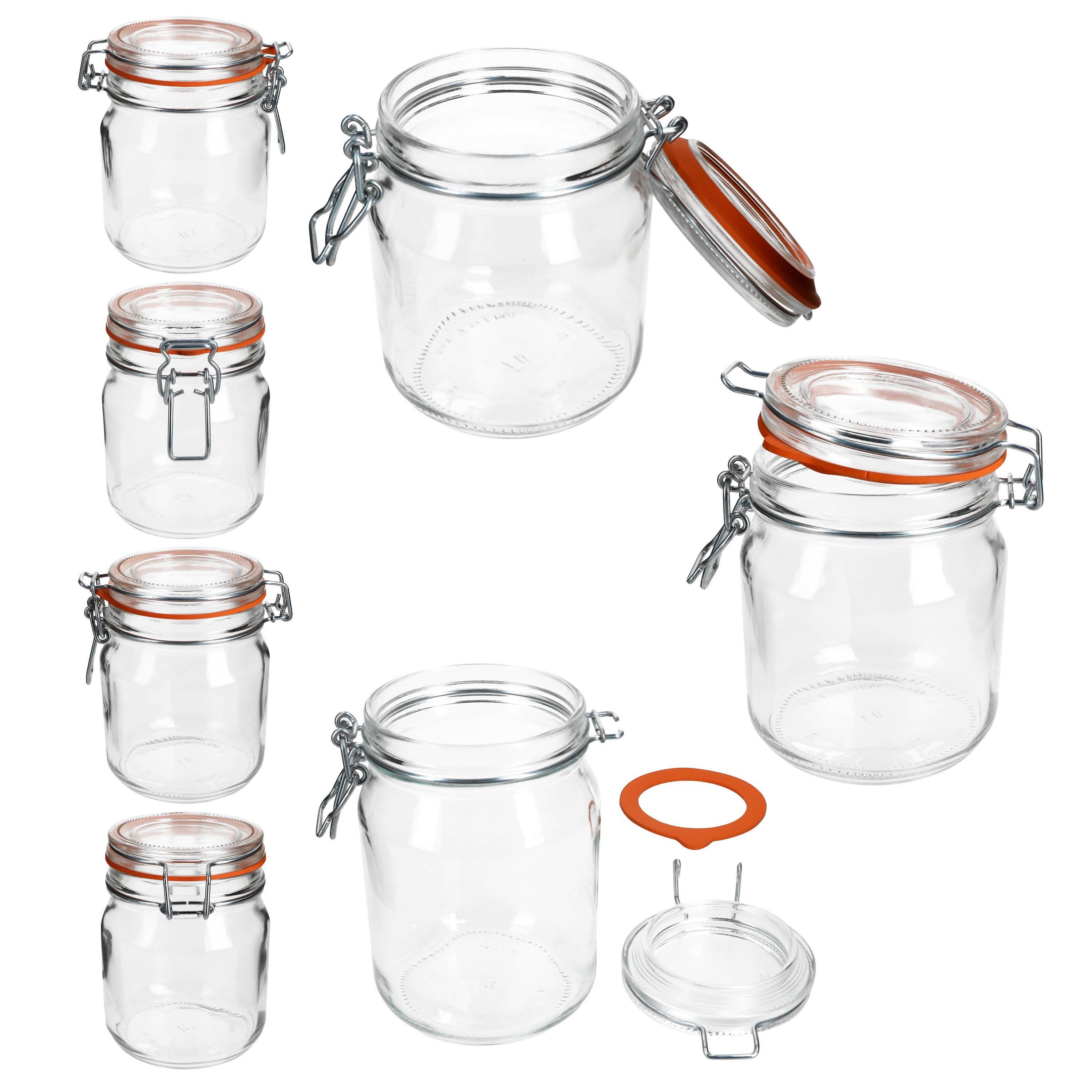 MamboCat Vorratsglas 6er Set Odin Einmachglas 0,75L Bügelverschluss Vorratsglas luftdicht, Glas – Bild 4 von 5