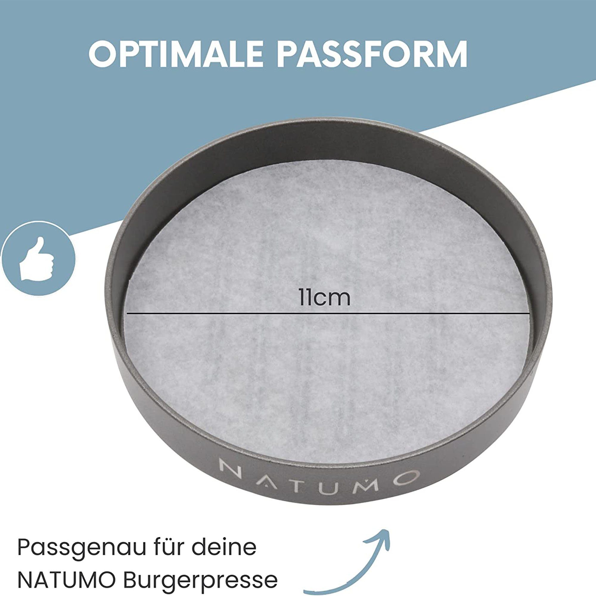 natumo Burgerpresse Burger Papier, Wachspapier