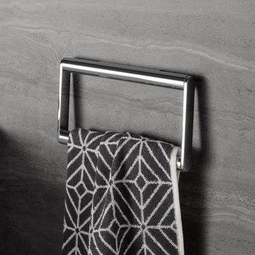 Keuco Handtuchring Plan, aus Metall, Handtuchstange rund, für Badezimmer und Gäste-Toilette