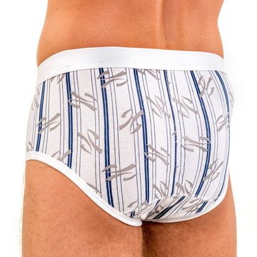 HERMKO Slip 3282 Herren Slip bedruckt mit Eingriff aus 100% Bio-Baumwolle