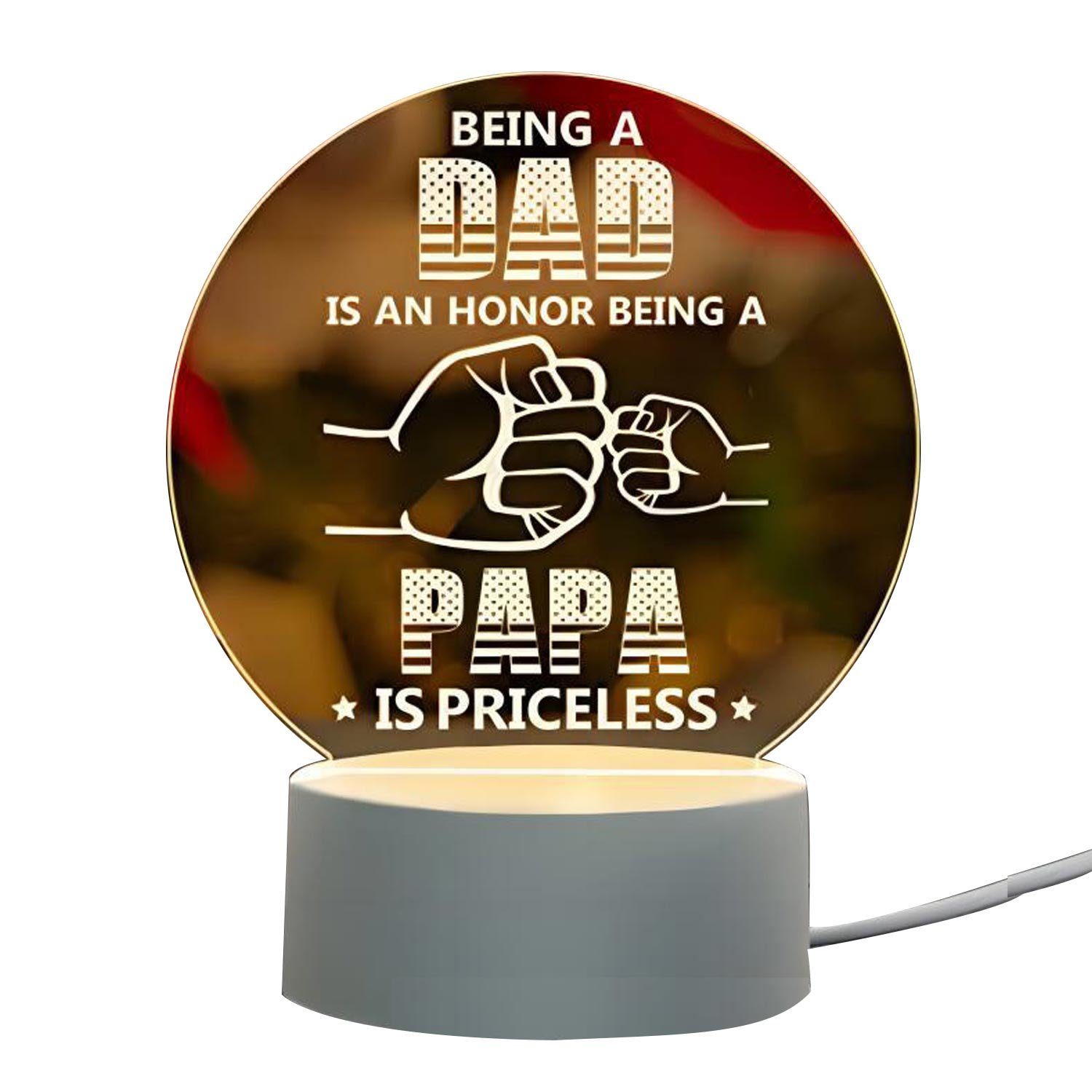 MAGICSHE LED Nachtlicht Vatertag Geschenk für Papa, 3D Illusion Licht permanente Integration, LED permanente Integration, Für einen Mann, Dad, ein Geburtstagsgeschenk Stil 1
