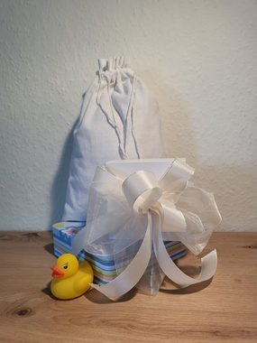 Organzabeutel24 Aufbewahrungstasche 3 Baumwollsäckchen, Stoffbeutel, Geschenkbeutel - weiss -, 100% Baumwolle für Adventskalender