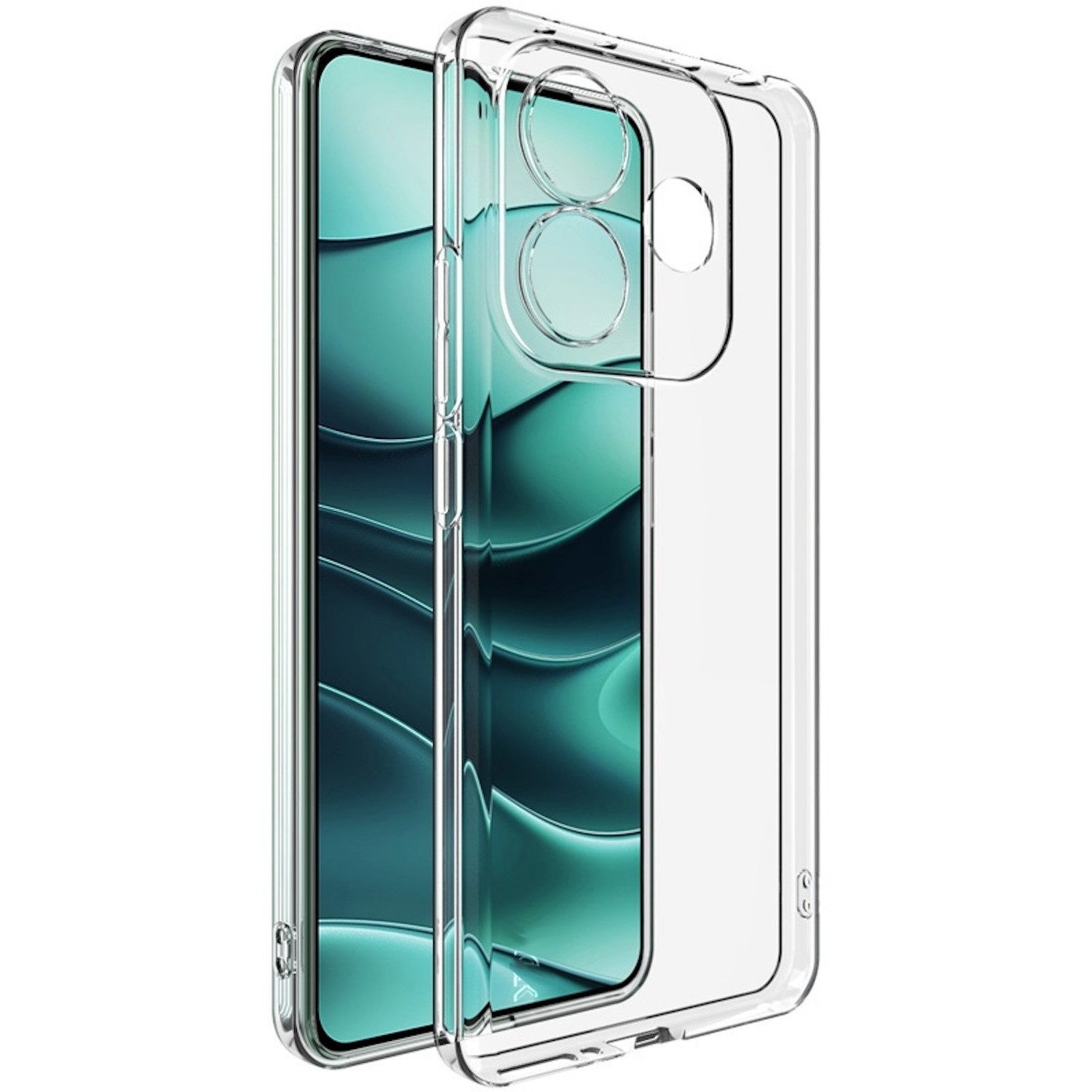 Wigento Handyhülle Für Xiaomi Redmi Note 14 5G Silikon TPU Schutz Handy Hülle Transparent, Stoßfeste TPU Hülle mit rutschfestem Design
