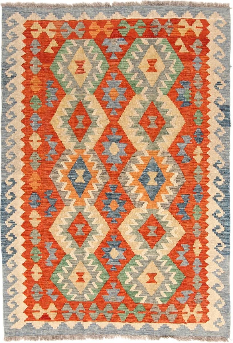 Orientteppich Kelim Afghan 124x176 Handgewebter Orientteppich, Nain Trading, rechteckig, Höhe: 3 mm