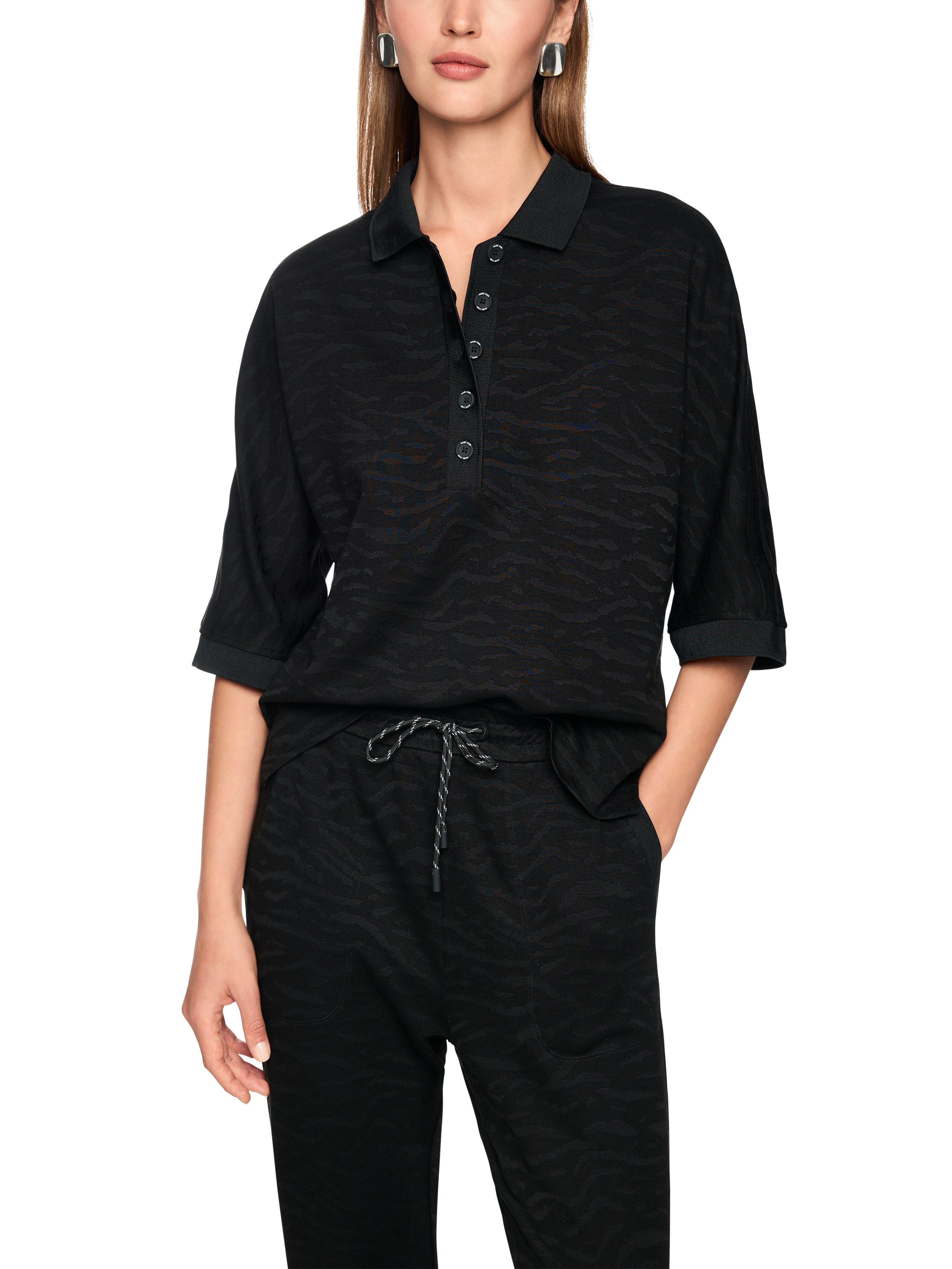 Marc Cain Poloshirt Tiger Mania Premium Damenmode mit Animal Print