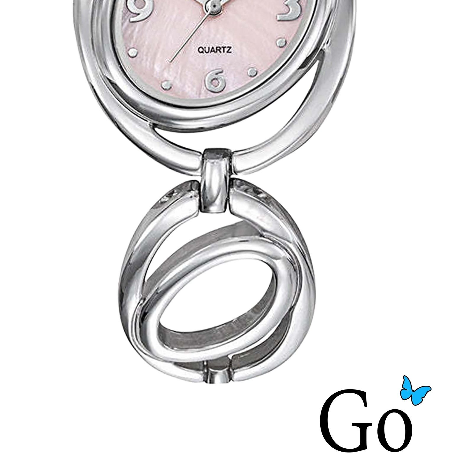 Girl Only Quarzuhr Girl Only GO Damen Armbanduhr, (Analoguhr), Damenuhr GO Silber, klein (ca. 27mm) Metallarmband, Fashion-Style