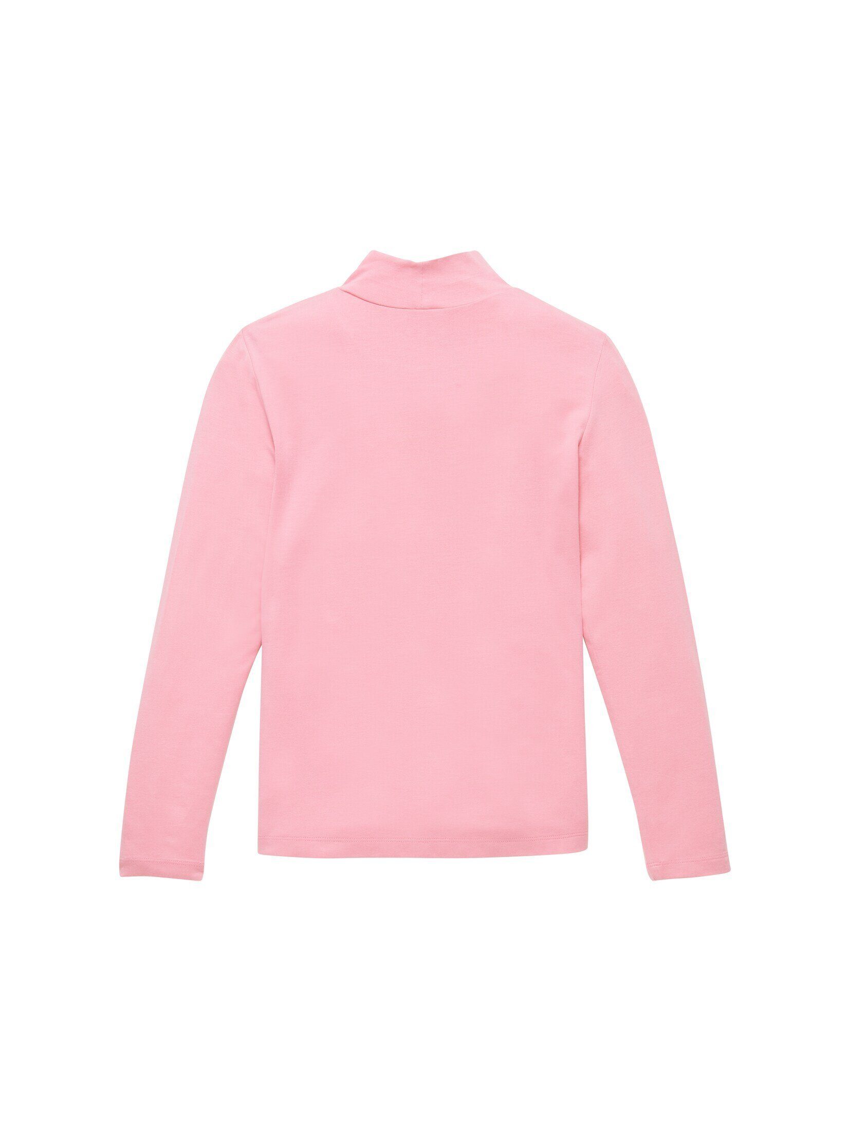 TOM TAILOR T-Shirt Langarmshirt mit LENZING(TM) pink sunrise ECOVERO(TM)
