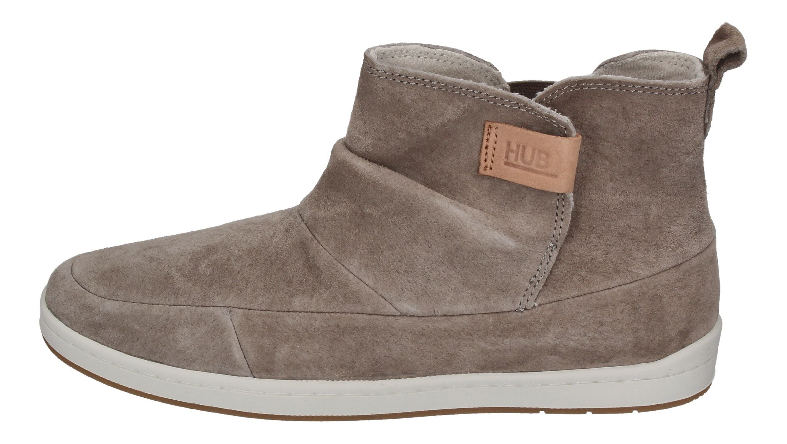 HUB Serve N30 Soft Nubuck Stiefelette Dark Taupe Off White