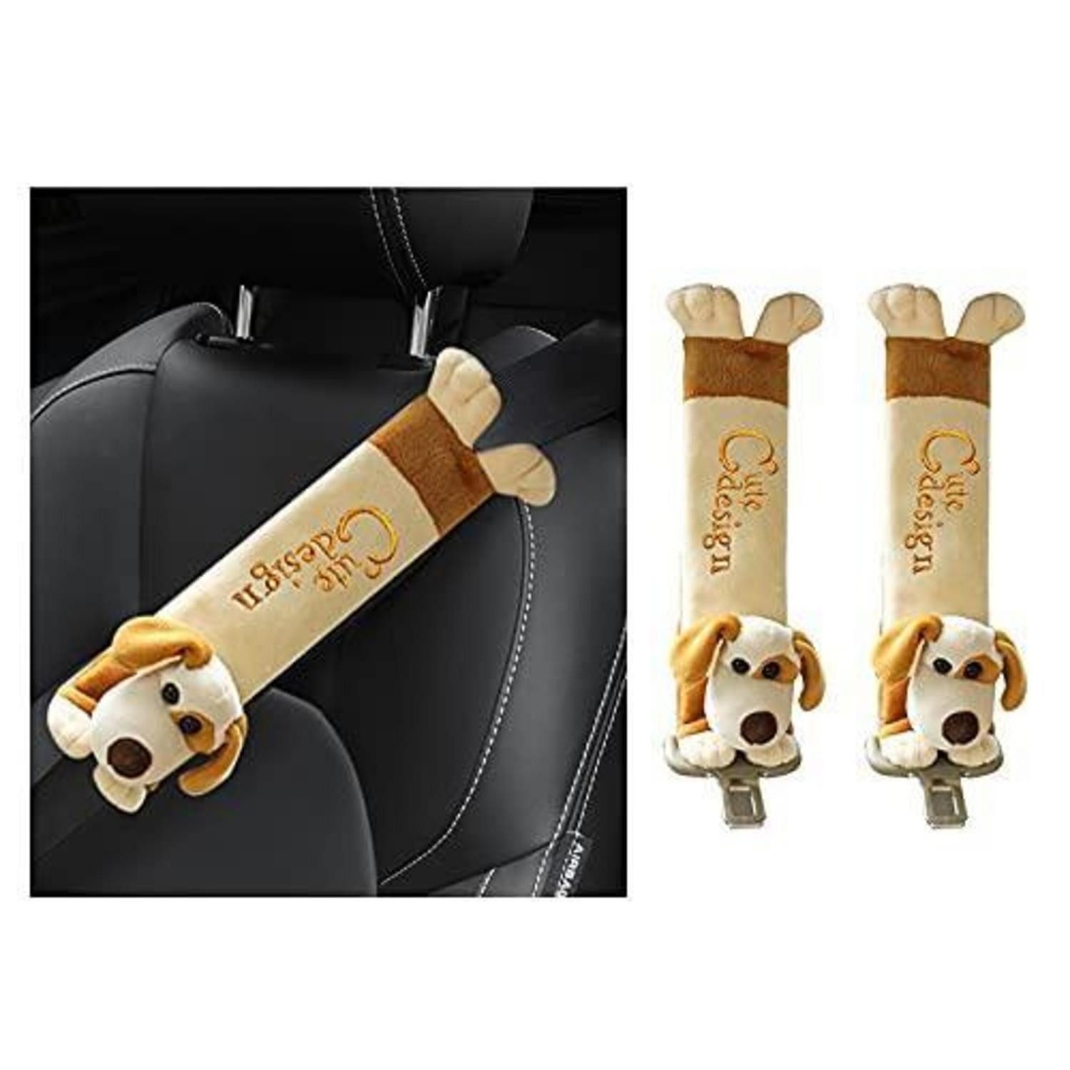 LuxusKollektion Gurtpolster Gurtpolster Auto Kinder Sicherheitsgurt Cartoon Hund, (2 St)