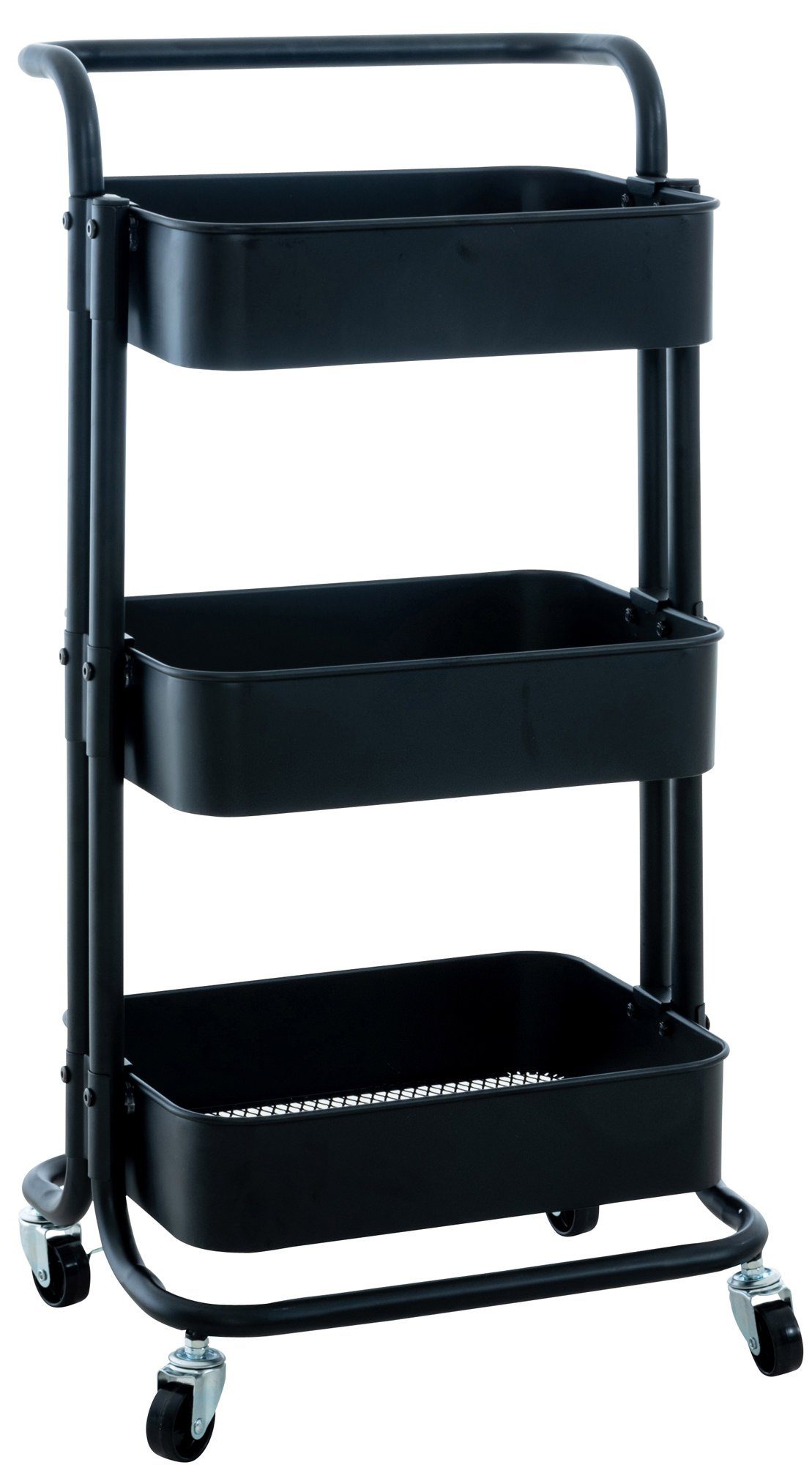 CLP Beistellwagen Mailo, Trolley, Servierwagen, schwarz oder weiß. Reduzierter Preis € 32,90. Unverbindliche Preisempfehlung € 65,90