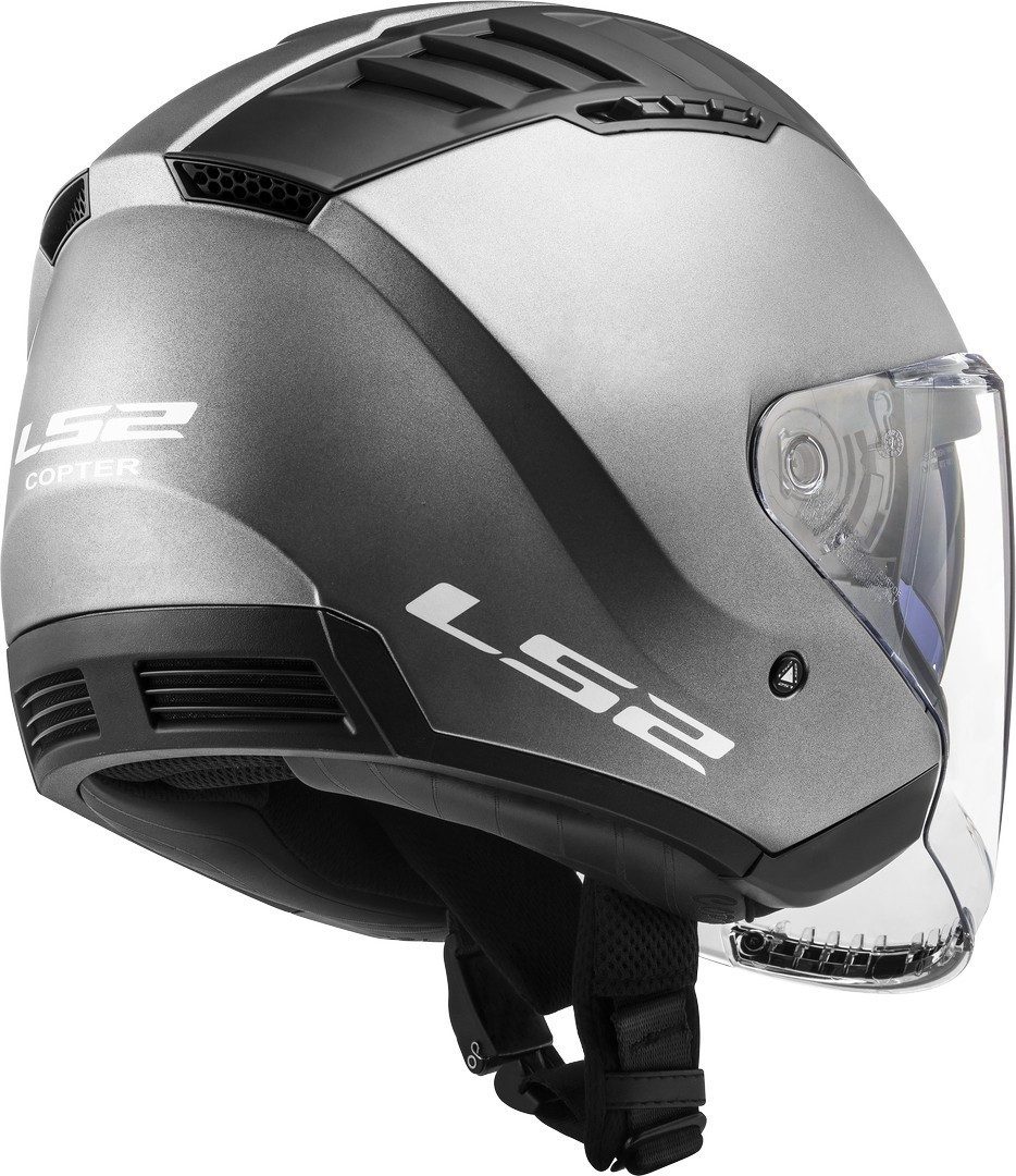 LS2 Motorradhelm OF600 Copter Jethelm, Integriertes Sonnenvisier