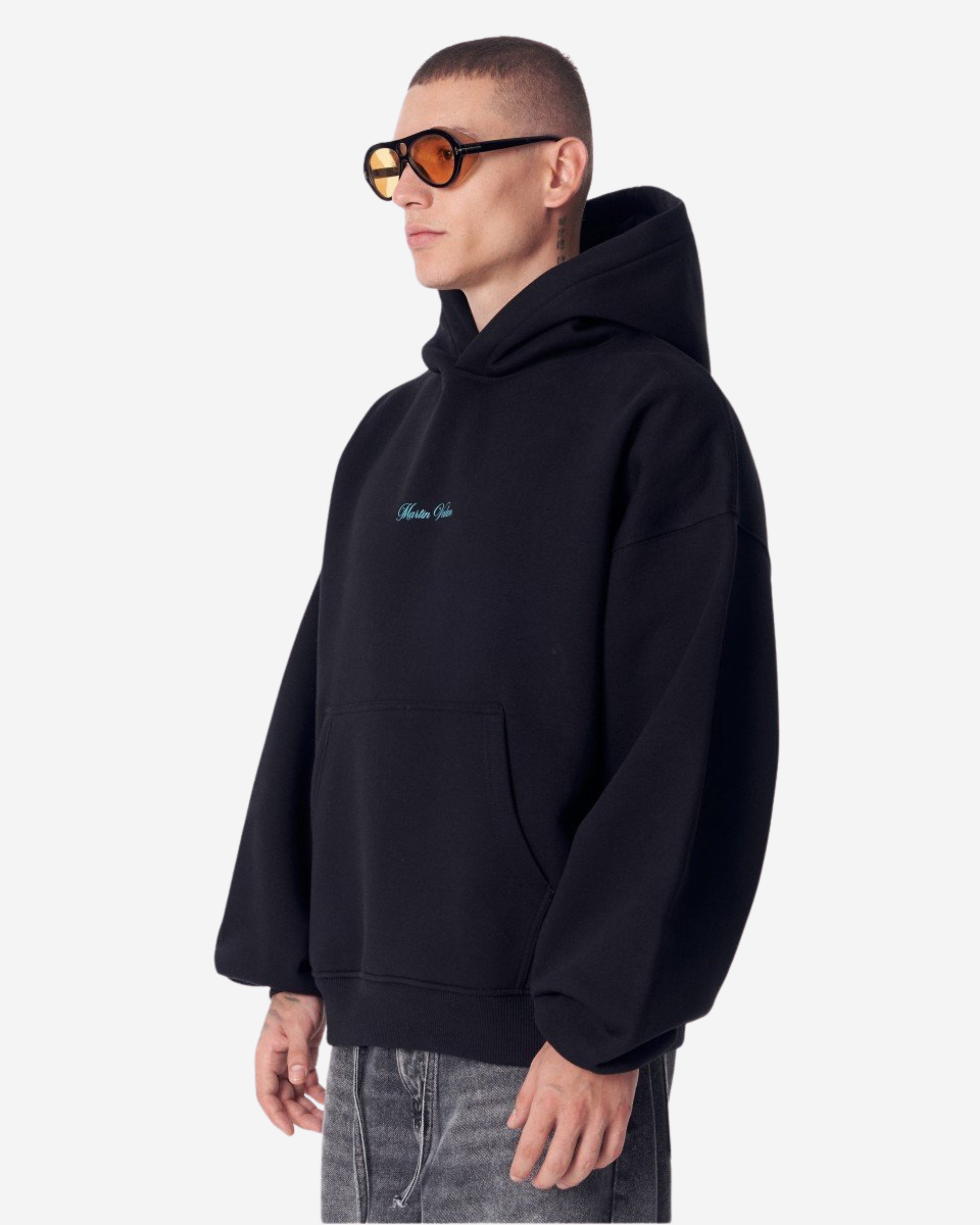 Martin Valen Kapuzenpullover Van Gogh Blüten Schwarzer Kapuzenpullover - Groß