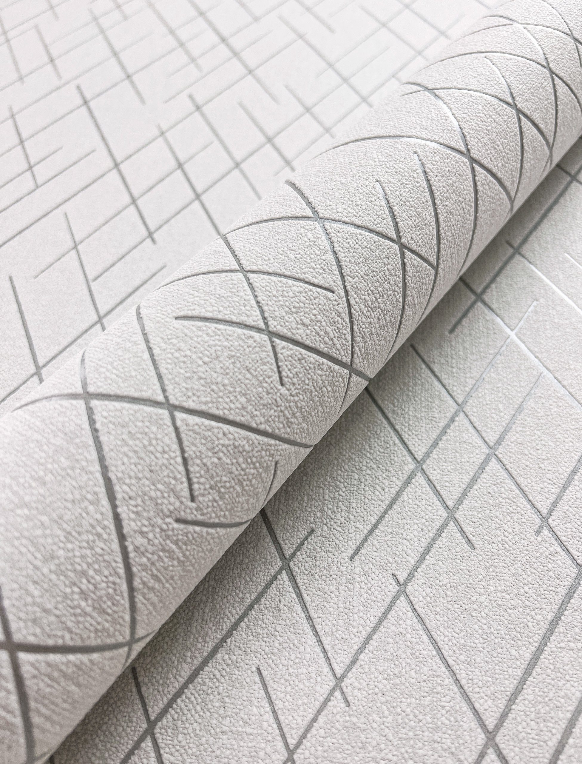 Newroom Vliestapete Saira Silver Tapete Mustertapete Linien,Striche,Leicht günstig online kaufen