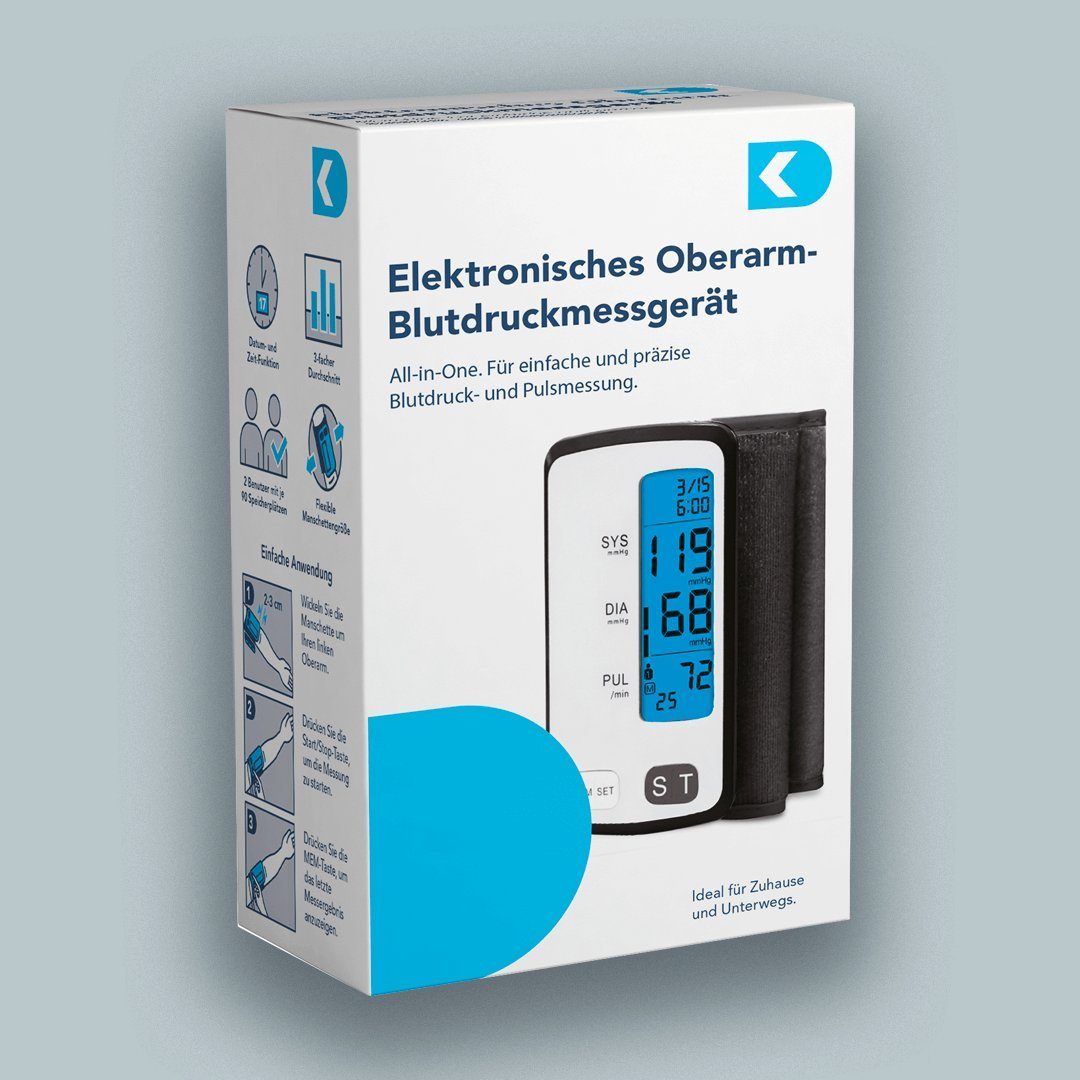 DK medical Oberarm-Blutdruckmessgerät Elektronisches Oberarm-Blutdruckmessgerät, ohne Schläuche oder Drähte