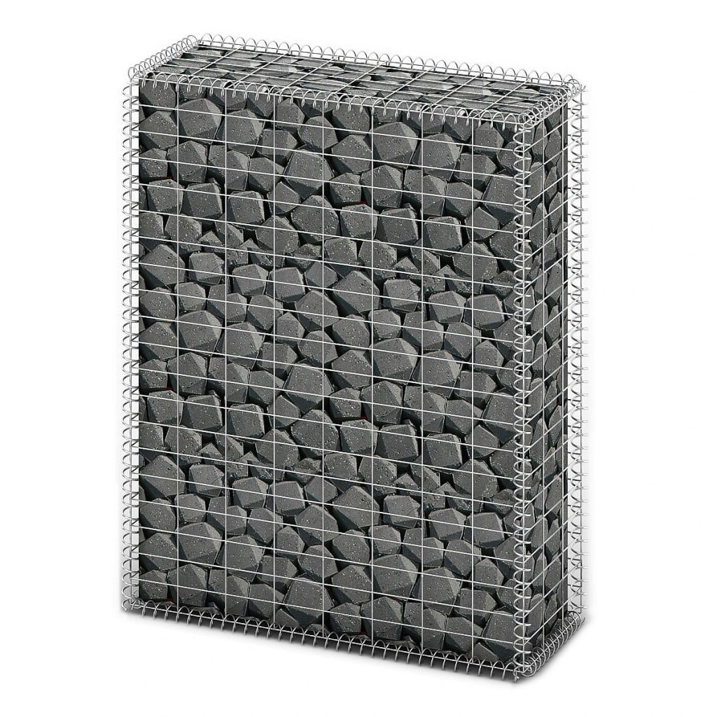 Gartentor Steinkorb Gabione mit Deckeln Verzinkter Draht 1008030 cm