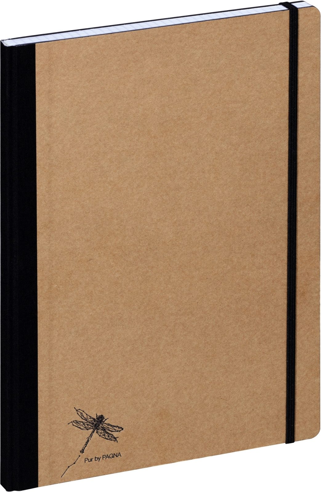 PAGNA Notizbuch Notizbuch A4 Pur 96 Blatt kariert natur