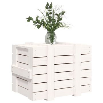 vidaXL Aufbewahrungsbox Truhe Weiß 58x40,5x42 cm Massivholz Kiefer (1 St)