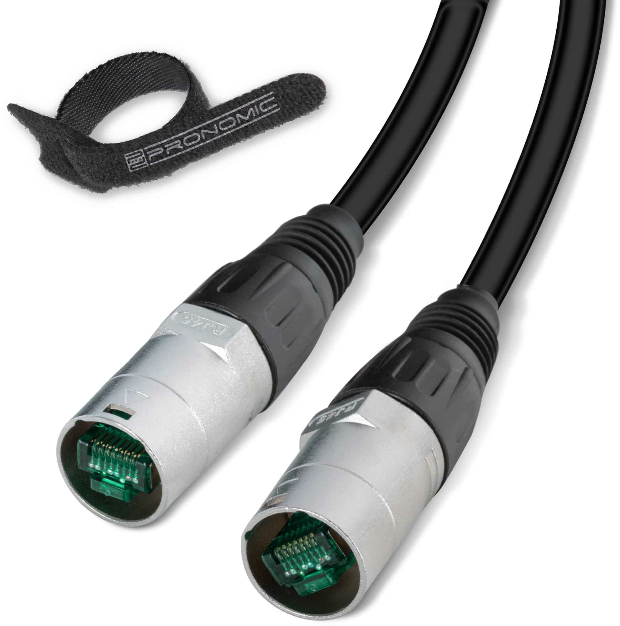 Pronomic ECM CAT5e Netzwerkkabel - Dein perfekter Begleiter für Bühne & Studio Netzwerkkabel, Ethercon-kompatible RJ45-Stecker, (500 cm), RJ45-Stecker mit vergoldeten Kontakten