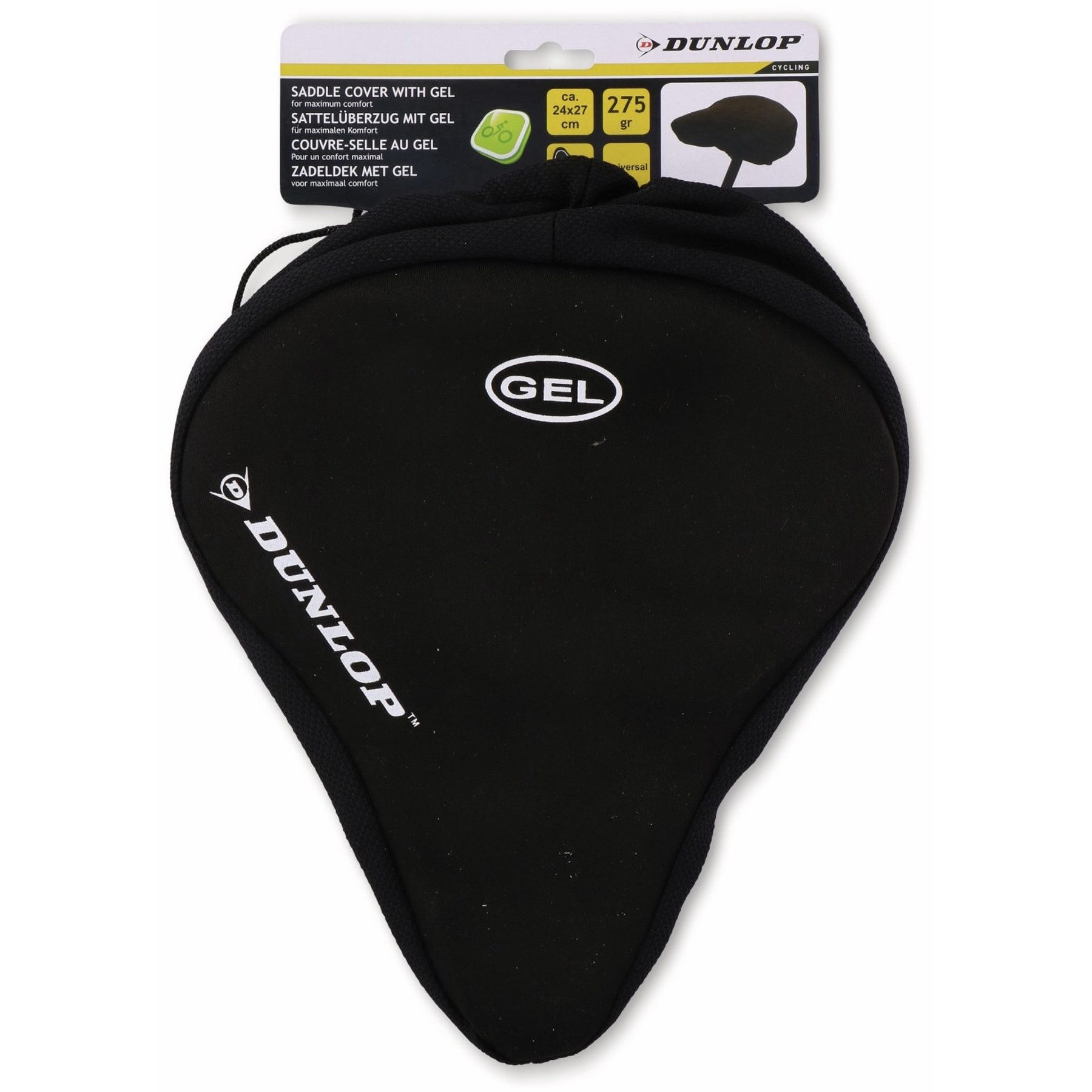 Sattelbezug DUNLOP Gel-Fahrradsattelüberzug 05311, 270x240 mm