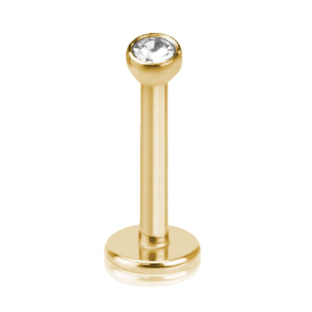 Nasenpiercing Lippenpiercing Labret Piercing Micro Stecker mit Stein Zirkonia
