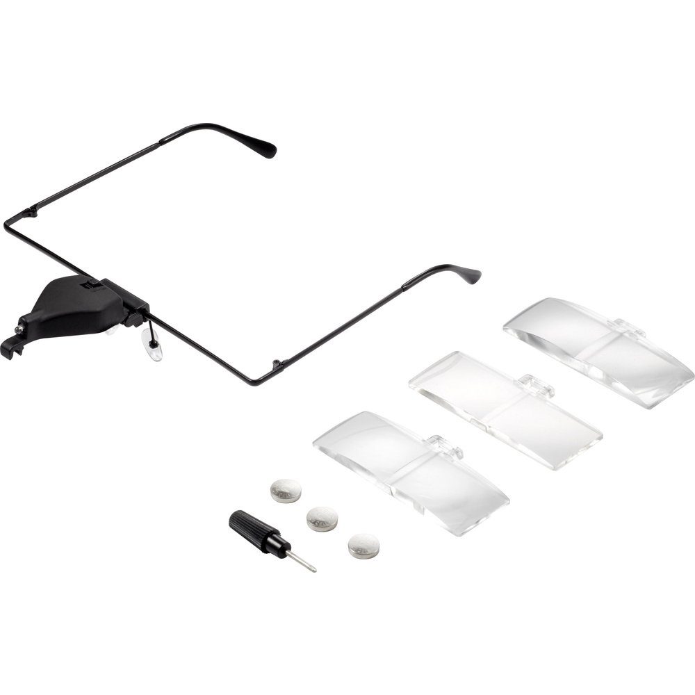 TOOLCRAFT Handlupe TOOLCRAFT TO-5137812 Lupenbrille mit LED-Beleuchtung Vergrößerungsfak