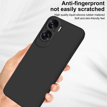 CoolGadget Handyhülle Black Series Handy Hülle für Honor 90 Lite 5G 6,7 Zoll, Edle Silikon Schlicht Robust Schutzhülle für Honor 90 Lite Hülle