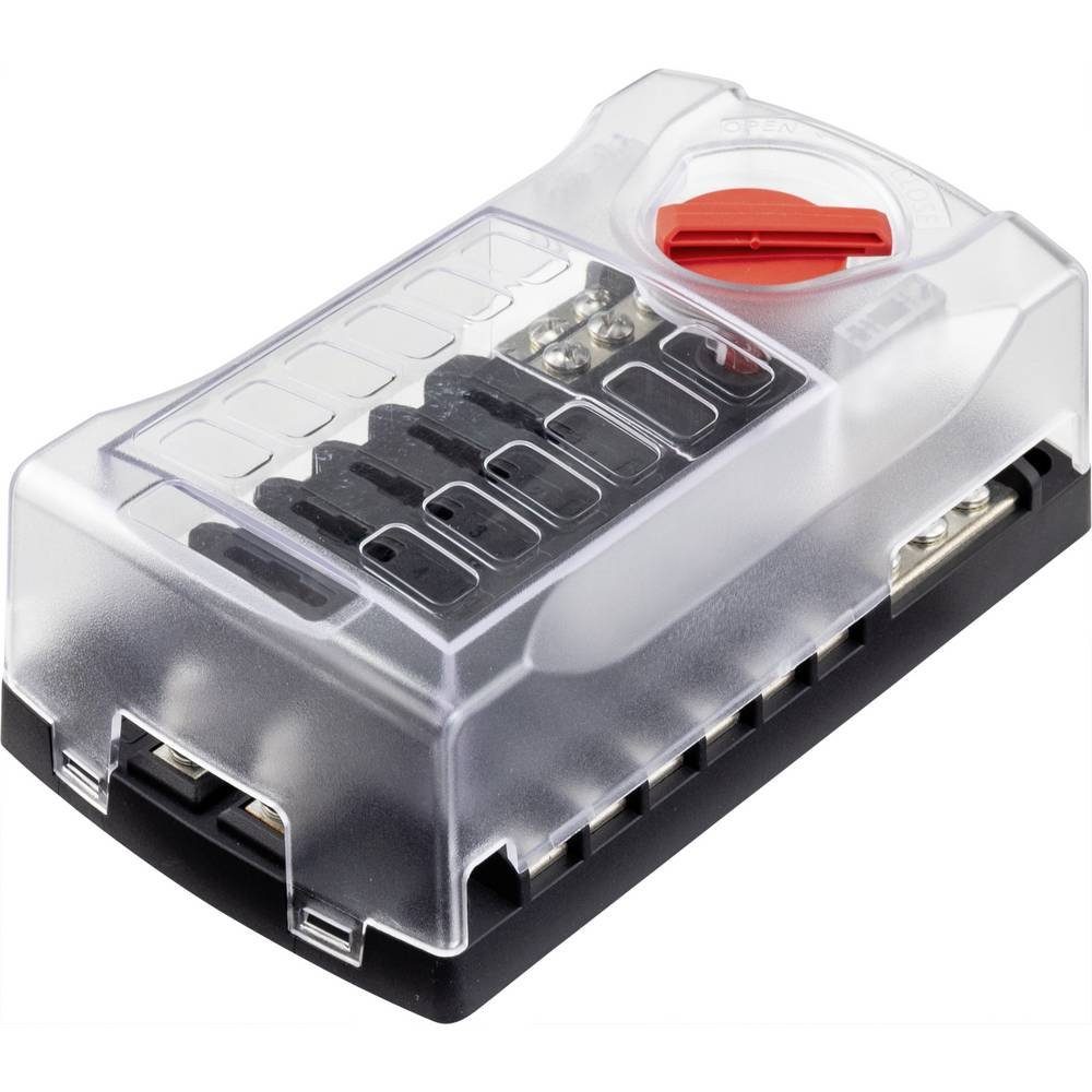 TRU COMPONENTS Патрон плавкого предохранителя Flachsicherungs-Halter für 12 Sicherungen 32 V/30 A TC-9067936