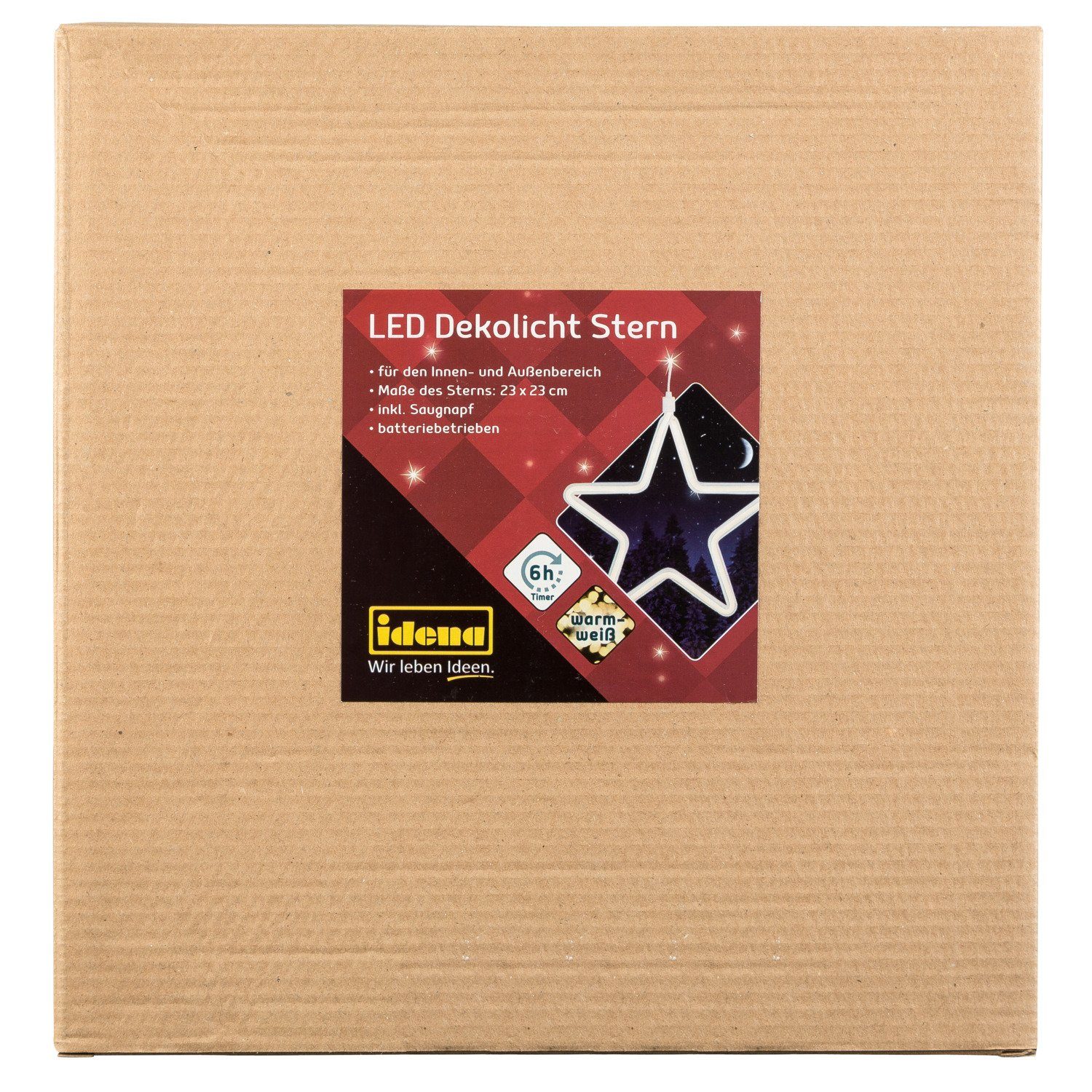 Idena LED Stern Idena 30199 - LED Deko Licht in Warmweiß, Deko-Leuchtstern günstig online kaufen