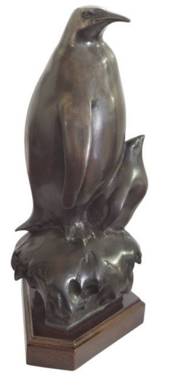 - Kind x Bronzefigur Braun / 15 cm Bronze 22 mit Mutter Padrino Casa x 33 Skulptur Pinguin H. Luxus Dekofigur