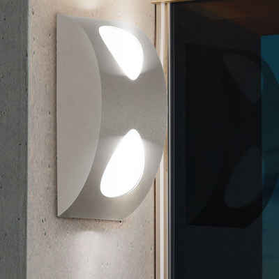 EGLO Außen-Wandleuchte, LED-Leuchtmittel fest verbaut, Warmweiß, Design LED 9,52 Watt Außen Wand Leuchte IP44 Veranda Beleuchtung