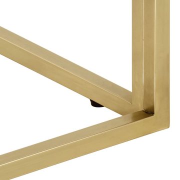 vidaXL Couchtisch Couchtisch Golden Edelstahl und Hartglas (1-St)