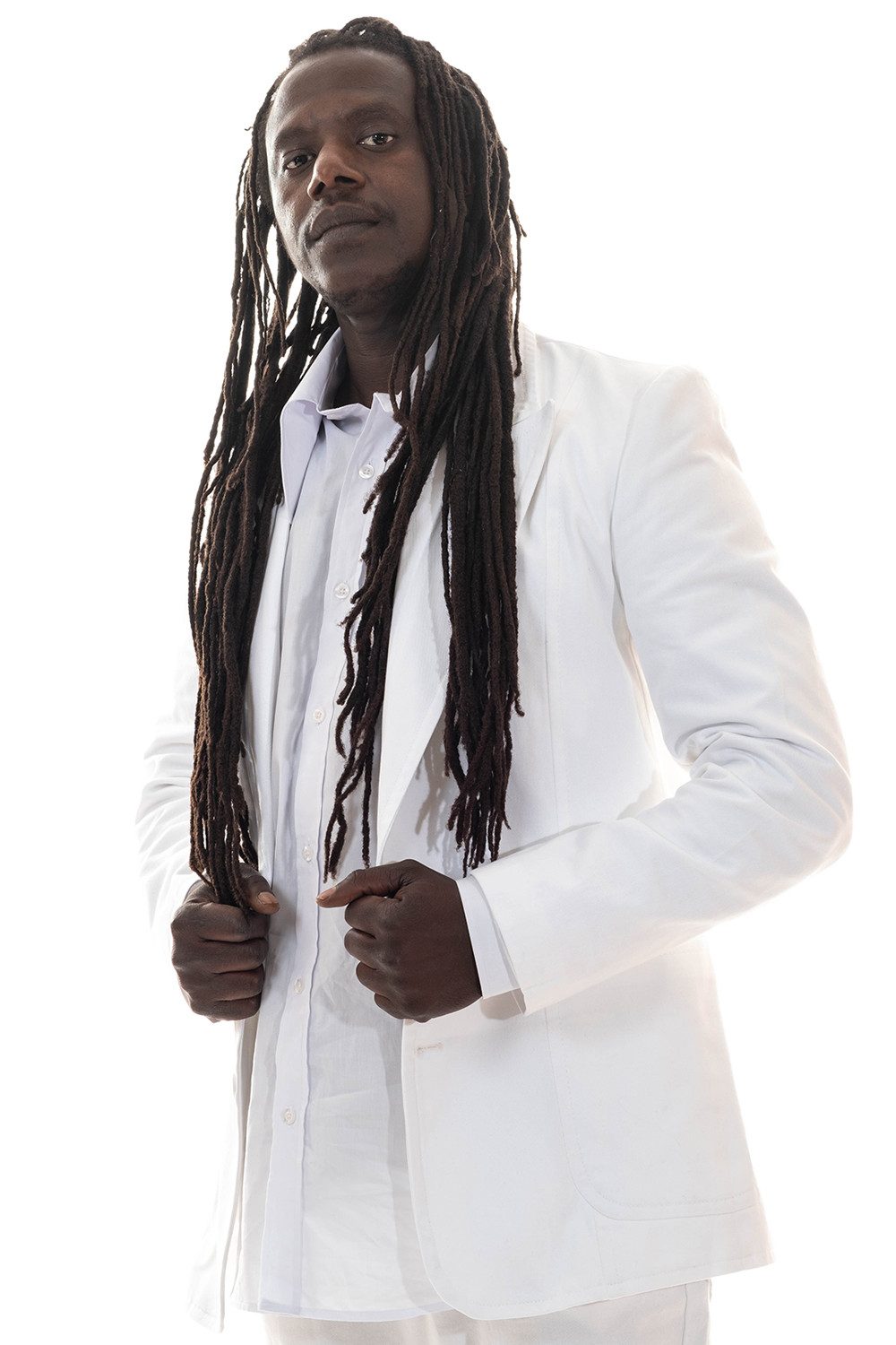 Comycom Sakko Herren 70er Gabardine weiß