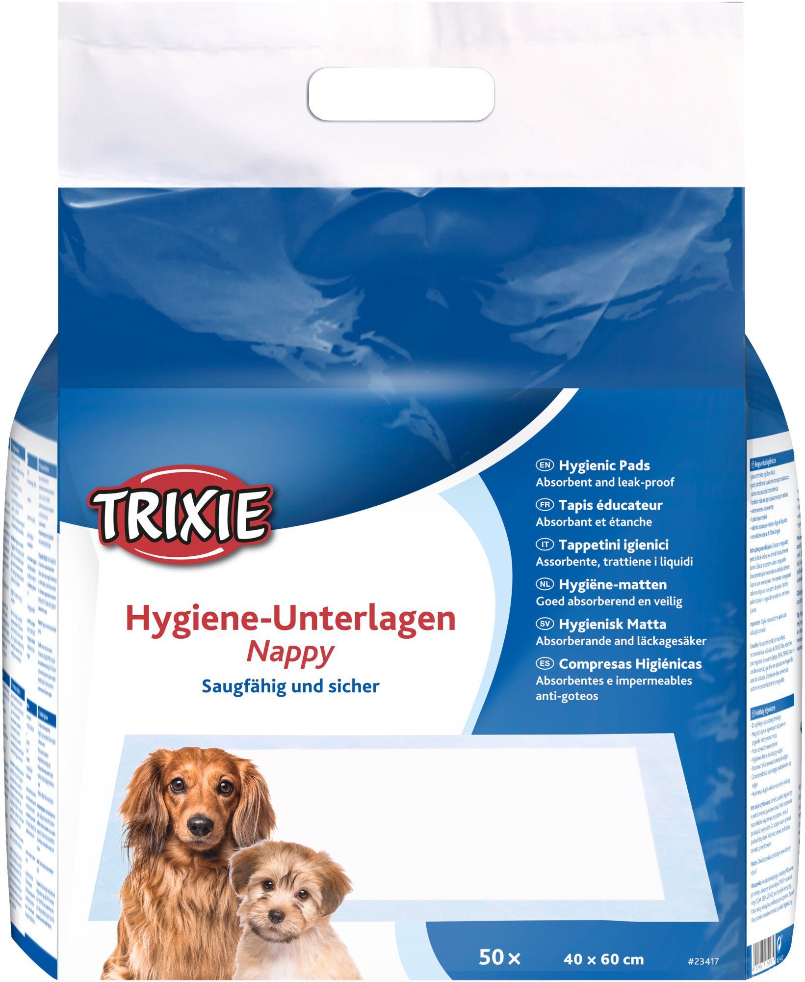 Hundetoilette Trixie Welpen-Unterlage Nappy-Stubenrein 40x60cm - 50er