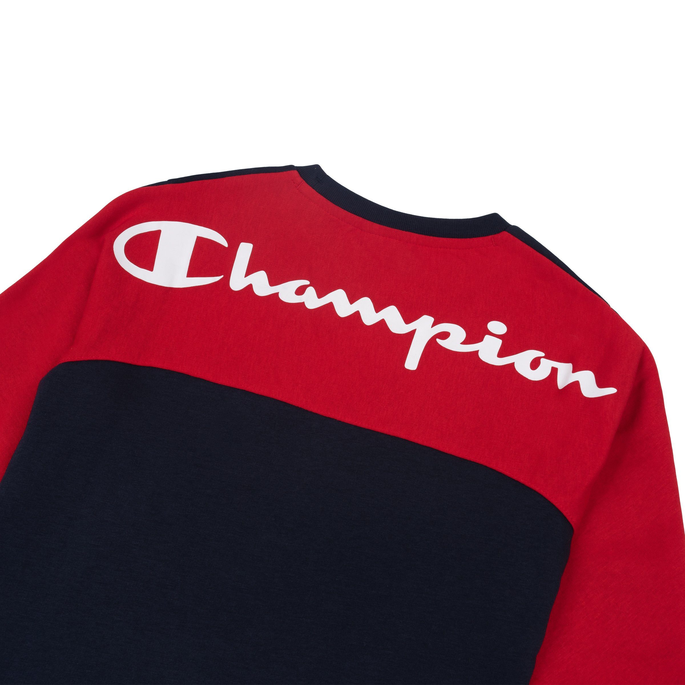 Champion Sweatshirt (nny/htr) 305761 Crewneck Kinder Sweatshirt blau/rot Champion