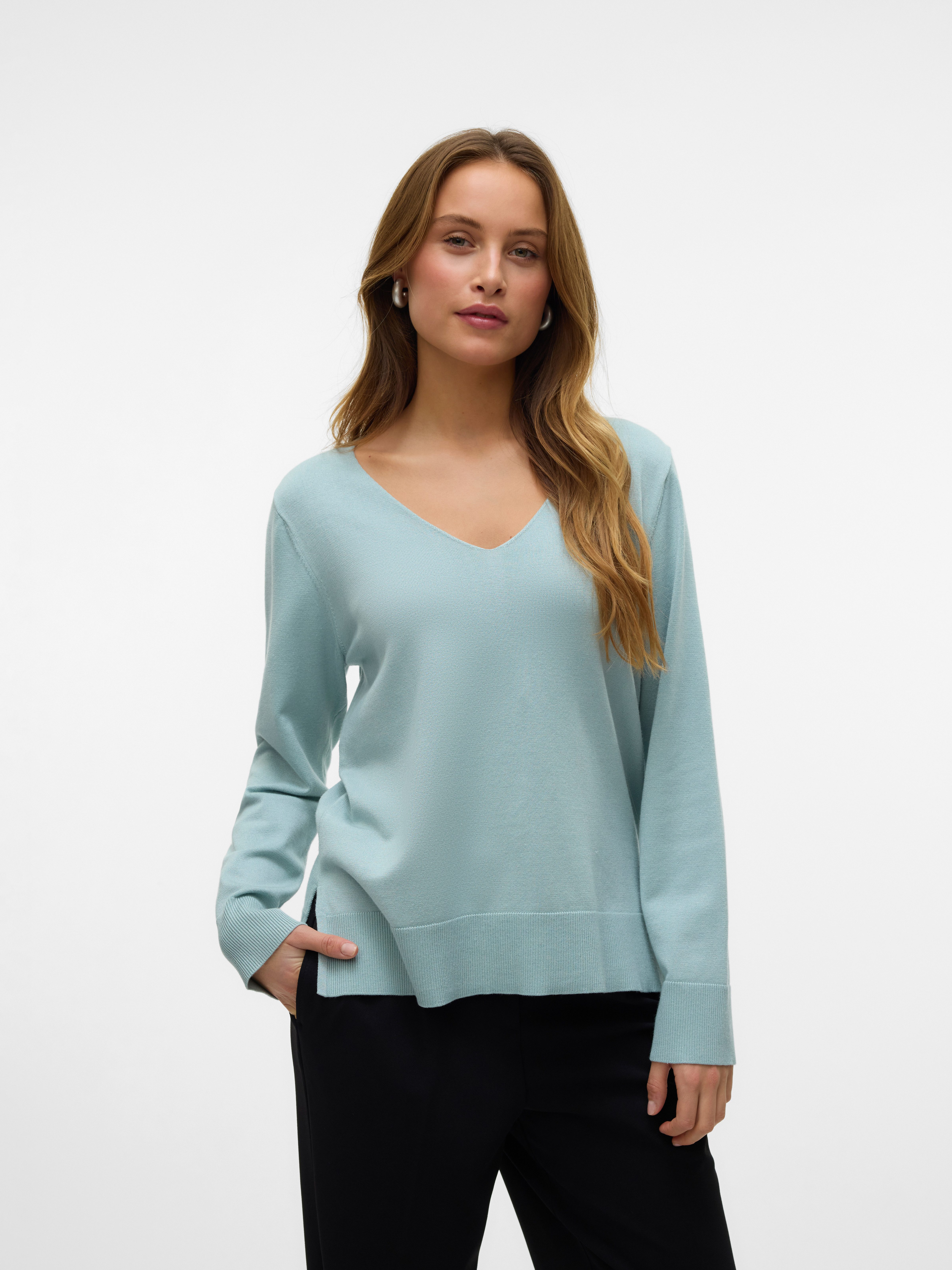 Vero Moda Strickpullover VMSILJE LS V-NECK günstig online kaufen