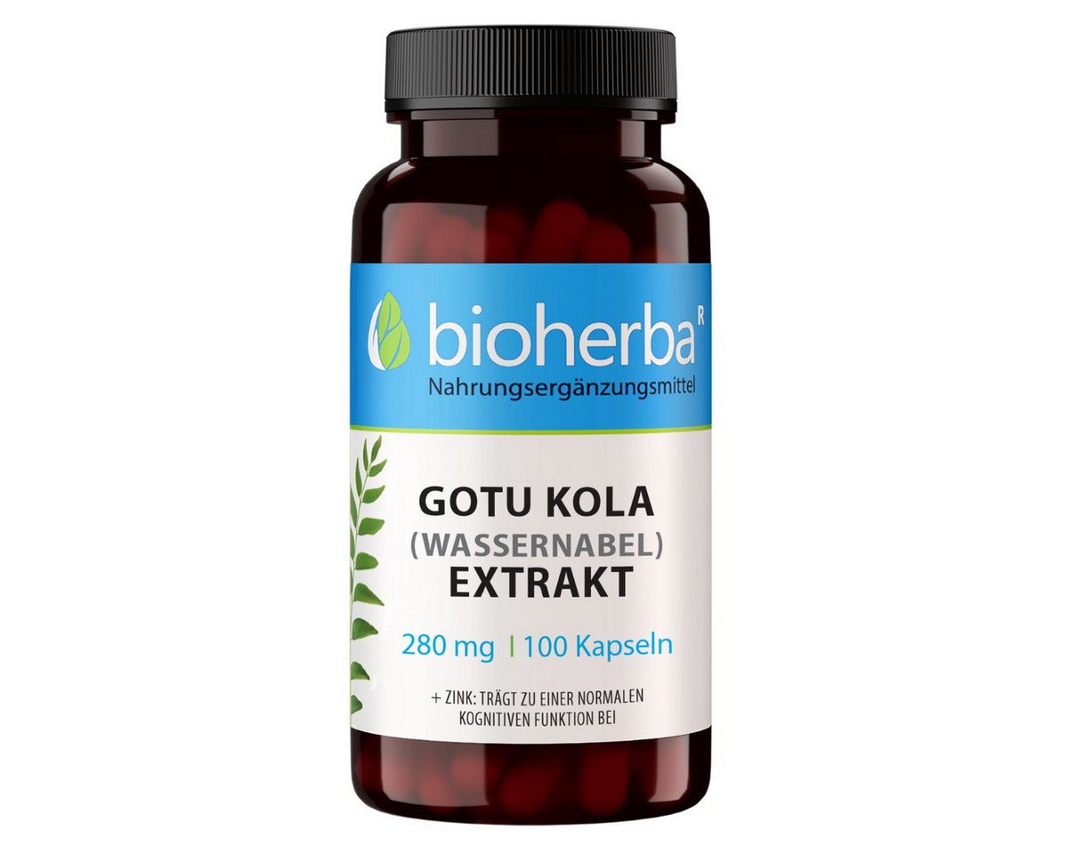 BIOHERBA R Bioherba Gotu Kola (Wassernabel) Extrakt 280 mg 100 Kapseln Tropfen, 1 er
