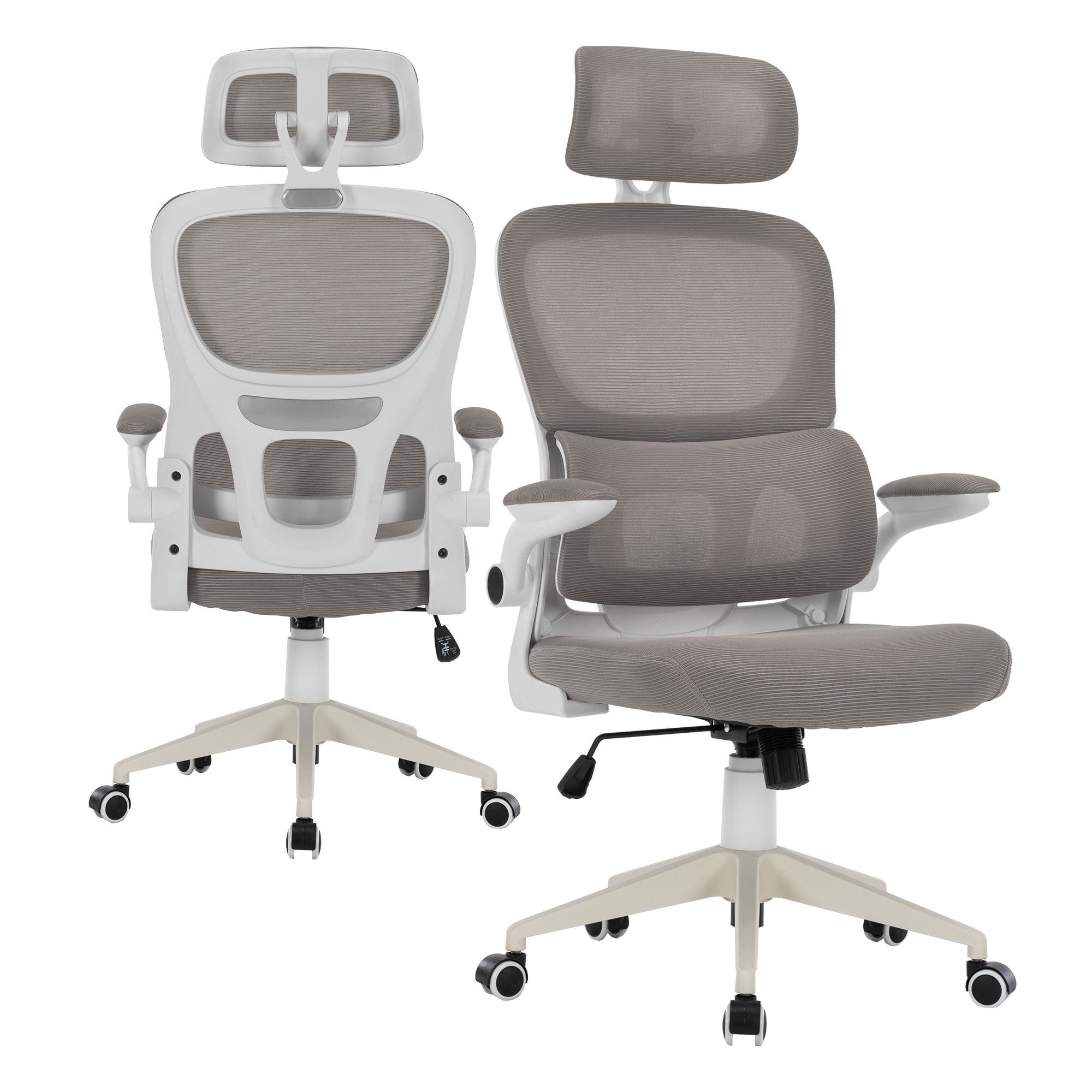 TRISENS Drehstuhl Bruno (1 Stück), Drehstuhl in moderner Mesh-Optik mit ergonomischer Rückenlehne