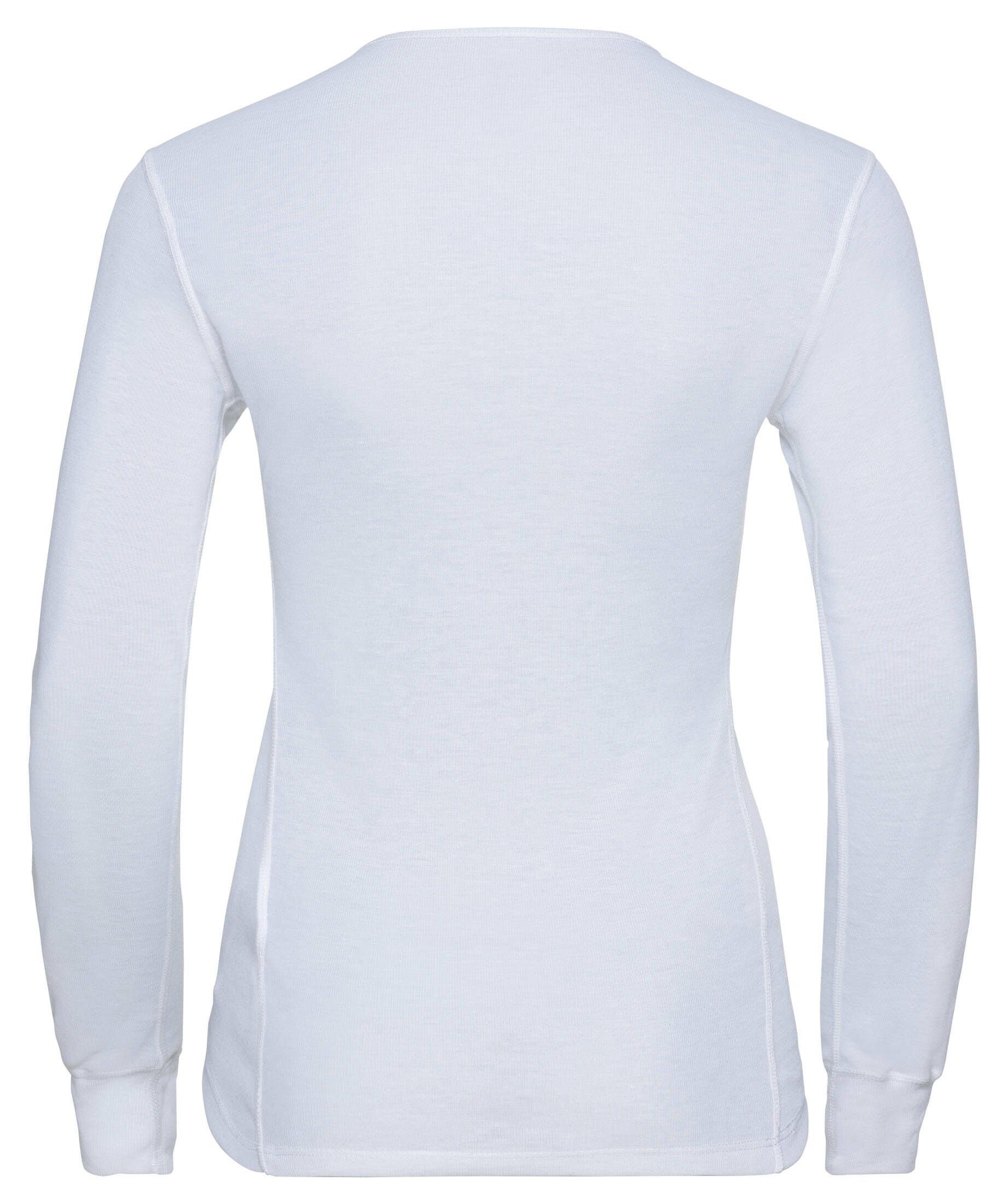 Damen weiß ECO ACTIVE Baselayer (100) (1-St) Odlo WARM Langarm Funktionsunterhemd